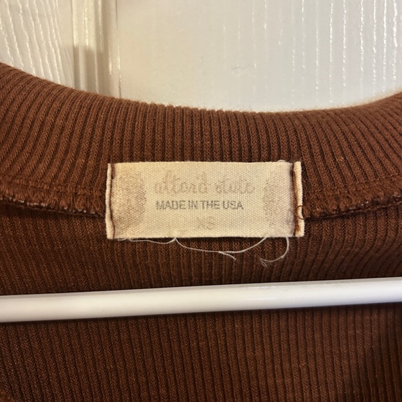 Altar'd State Brown V-Neck Crop Top - Picture 3 of 3